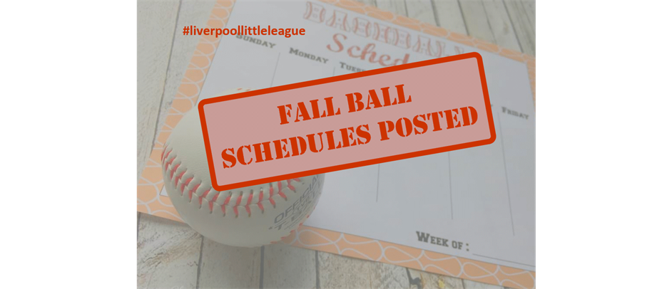 Fall Ball 2022 Schedules Posted!